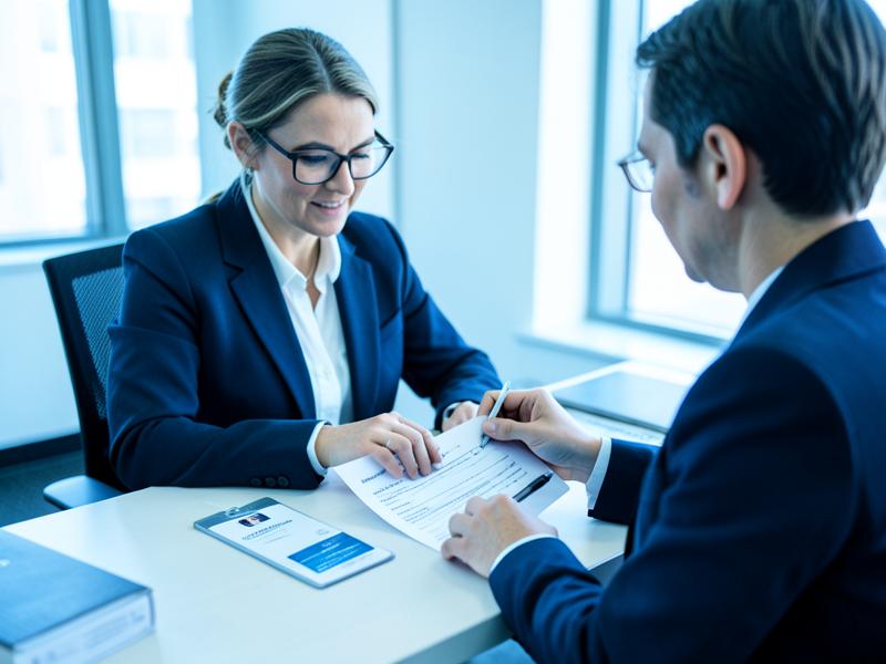 Recruiter reviewing a worker background check